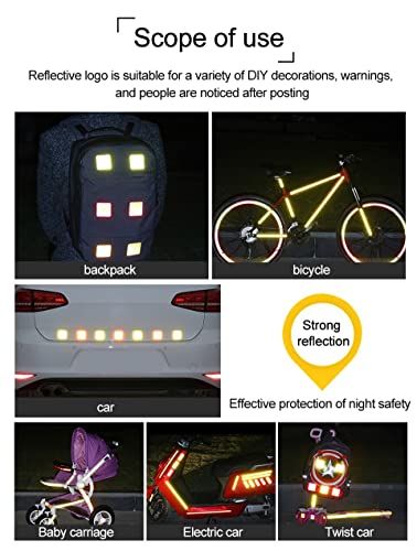 Car Solid Color Round Car Reflective Strip Warning Sticker for Bus Backpack Bicycle Baby Car Waterproof Safety Door Stickers image 3