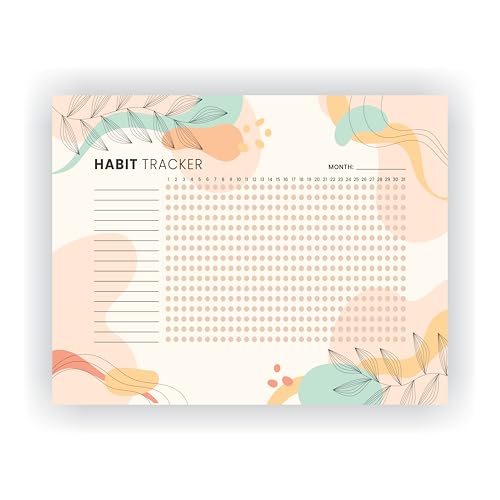 Habit Tracker Calendar - Inspirational Habit Journal - 12 Sheets Daily Habit Tracker Journal and Goal Board - Motivational Goal Journal - Great Tool For Productivity And Workout (Design-4) image 1