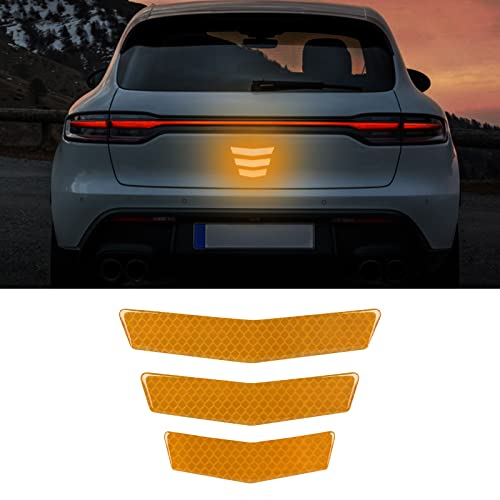 3 Pcs Front and Back Bumper Protector Strip Scratch Blocking Trace Reflective Sticker