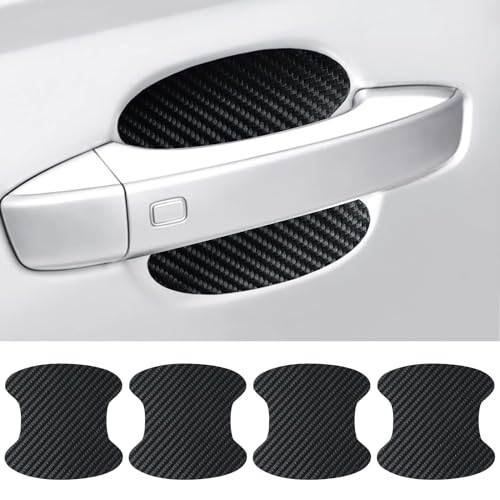 4PCS Car Door Handle Scratch Protectors, Carbon Fiber Paint Scratch Protector Sticker Auto Door Paint Guard Car Door Cup Scratch Protection Films
