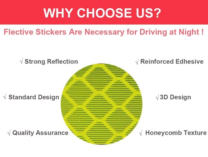 10Pcs Rectangle Car Truck Bumper Safety Reflective Warning Strip Night Driving Riding Safety Stickers Motorcycle Bicycles Safety Sticker image 2