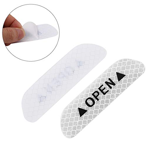 4 pcs Car Reflective Stickers Decal Night Visibility Warning Reflective Door Open Sign Tape Universal Adhesive for Auto 9.5 x 2.5cm image 4