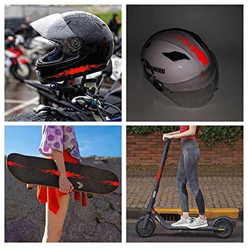 Flame Reflective Sticker for Car Vinyl Racing Sports Flame Stripe Decal for Off-Road Vehicles Motorcycles Bike DIY Decoration 4 Pcs image 3