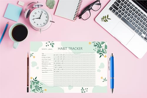Habit Tracker Calendar - Inspirational Habit Journal - 12 Sheets Daily Habit Tracker Journal and Goal Board - Motivational Goal Journal - Great Tool For Productivity And Workout (Design-28) image 3