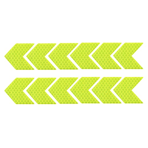 12 pcs Reflective Safety Warning Stripe Stickers Arrow Decals Car Trunk Rear Bumper Guard Body Stickers image 7