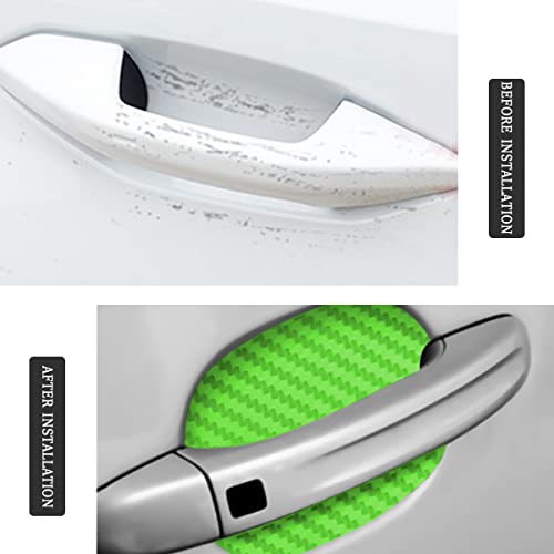 4PCS Car Door Handle Cup Stickers, Carbon Fiber Scratch Auto Door Protective Film, Non-Marking Car Door Bowl Protector,Handle Paint Cover Guard image 11