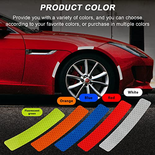 4 Pcs Car Reflective Trim Side Marker Stickers, Automotive Exterior Accessories Door Reflector Guard Wheel Well Arch, Side Bumper Fenders image 7
