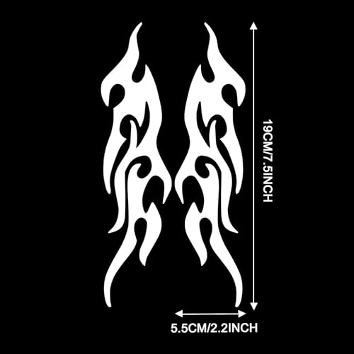 Flame Reflective Sticker for Car Flame Racing Sports Stripe Decal Vinyl Waterproof Decal Decoration for Car Body Vehicles 4 Pcs image 15