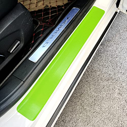 4Pcs 23.6Inch Car Door Sill Protector, Automotive Door Sill Scuff Plate Film Carbon Fiber Vinyl Wrap Stickers, Anti Scratch Entry Guard image 13