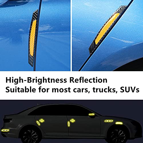 4Pcs Reflective Car Door Edge Guard Stickers Carbon Fiber Auto Car Door Edge Bump Protector Sticker image 19