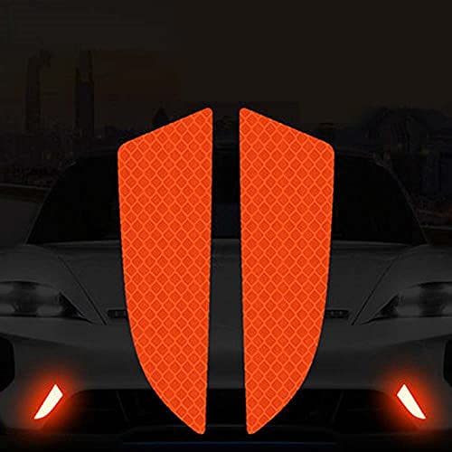 (4 Pcs) Car Front/Back Bumper Stickers Reflectors Protective Stickers Reflective Strip Warning Signs Car Styling Exterior Accessories image 9