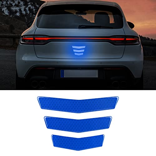 3 Pcs Front and Back Bumper Protector Strip Scratch Blocking Trace Reflective Sticker image 8