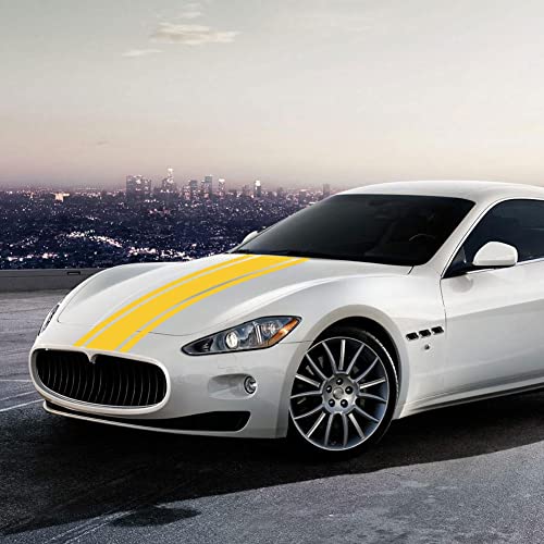 49"x 8.7" Car Hood Stripe Sticker Auto Racing Stripes Body Side Decal Hood Stripe Decal Vinyl Stripe Sticker Decoration image 19