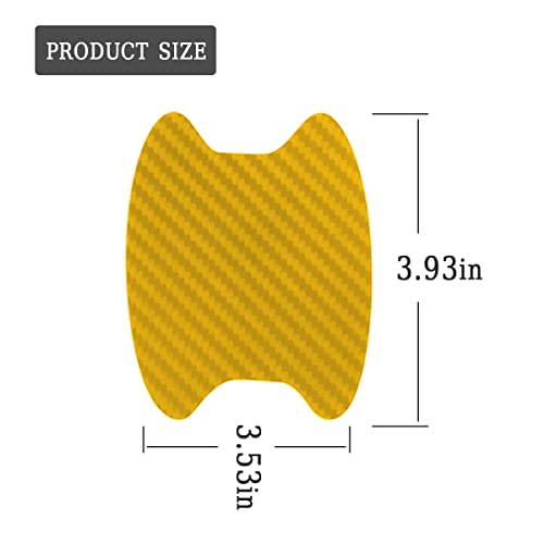 4PCS Car Door Handle Cup Stickers, Carbon Fiber Scratch Auto Door Protective Film, Non-Marking Car Door Bowl Protector,Handle Paint Cover Guard image 2