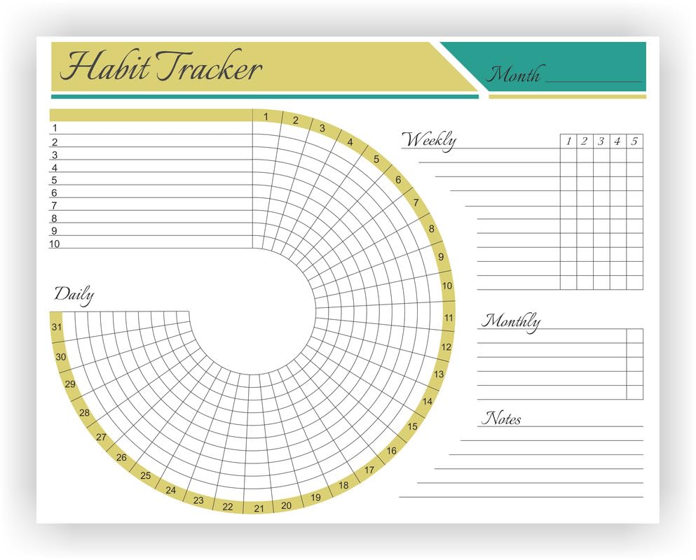 Habit Tracker Calendar - Inspirational Habit Journal -12 Sheets Daily Habit Tracker Journal and Goal Board - Motivational Goal Journal - Great Tool For Productivity And Workout image 1