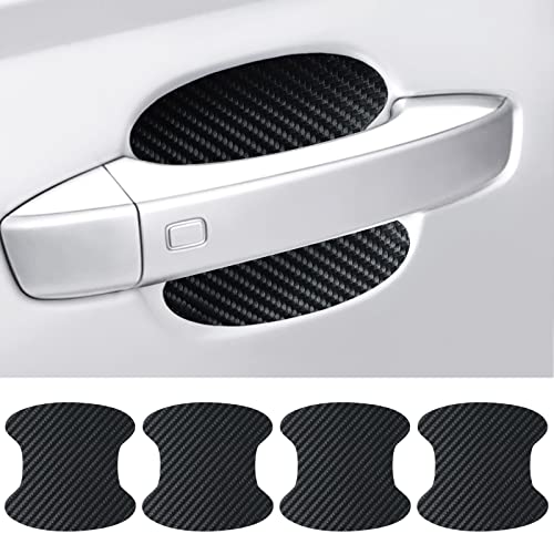 4PCS Car Door Handle Scratch Protectors, Carbon Fiber Paint Scratch Protector Sticker Auto Door Paint Guard Car Door Cup Scratch Protection Films image 7