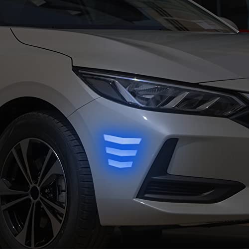 3 Pcs Front and Back Bumper Protector Strip Scratch Blocking Trace Reflective Sticker image 9