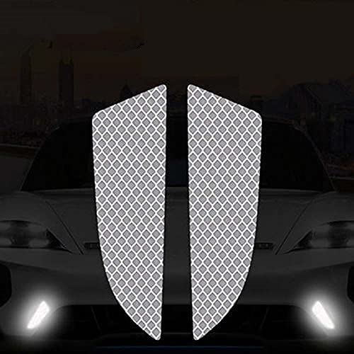 (4 Pcs) Car Front/Back Bumper Stickers Reflectors Protective Stickers Reflective Strip Warning Signs Car Styling Exterior Accessories Decoration image 11