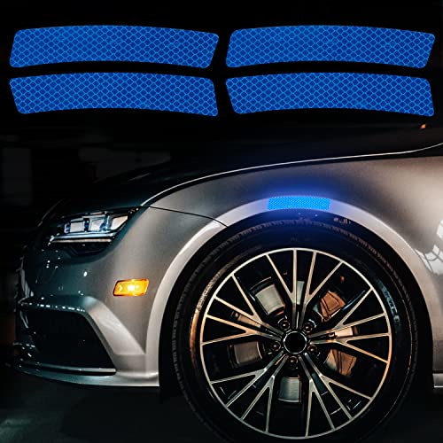 4 Pcs Car Reflective Trim Side Marker Stickers, Automotive Exterior Accessories Door Reflector Guard Wheel Well Arch, Side Bumper Fenders image 8