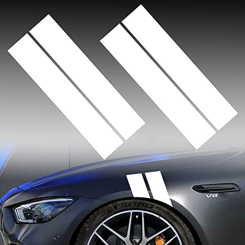 Car Wheel Fender Hash Stripe Decal Reflective Vinly Sticker Warning Safety Reflector Strips Auto Bumper Body Stickers Decals 4pcs image 1