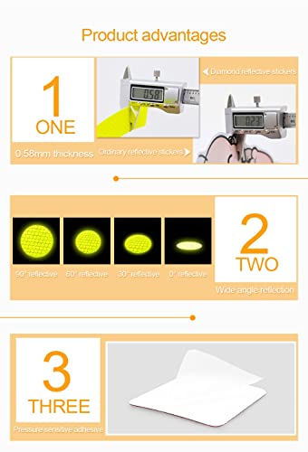 Car Solid Color Round Car Reflective Strip Warning Sticker for Bus Backpack Bicycle Baby Car Waterproof Safety Door Stickers image 7