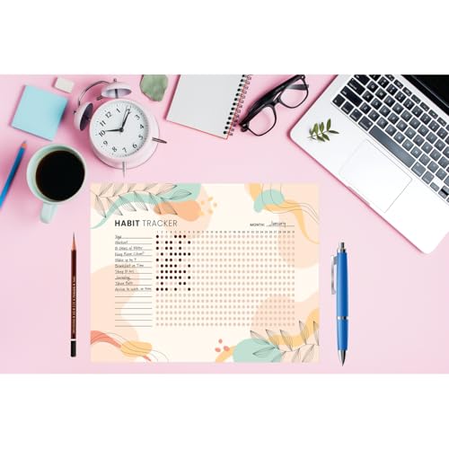 Habit Tracker Calendar - Inspirational Habit Journal - 12 Sheets Daily Habit Tracker Journal and Goal Board - Motivational Goal Journal - Great Tool For Productivity And Workout (Design-4) image 5