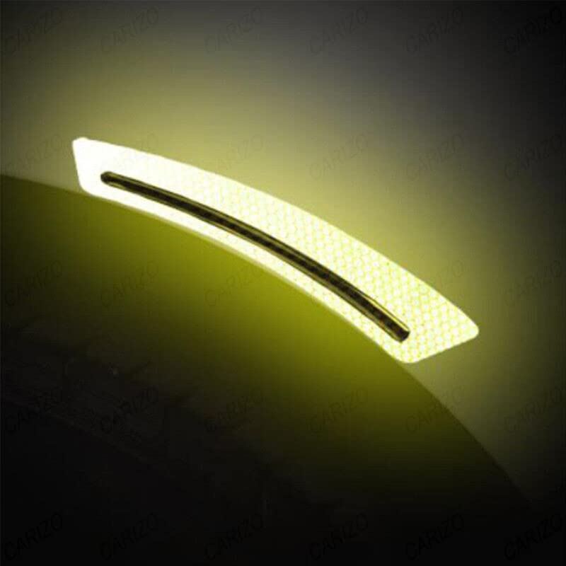 2pc Car Wheel Eyebrow Fender Reflective Stickers Decals Carbon Fiber Strip image 15