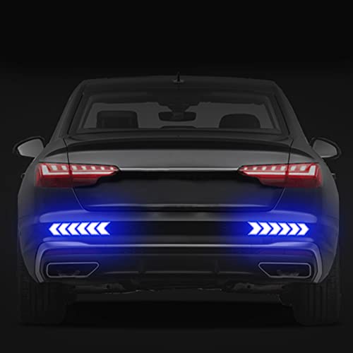 12 pcs Reflective Safety Warning Stripe Stickers Arrow Decals Car Trunk Rear Bumper Guard Body Stickers image 4
