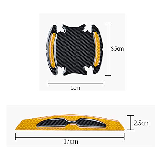 8 Pack Car Door Handle Cup Cover Scratch Protector Stickers,Safety Reflective Strips Stickers Vehicle Accessories Paint Protection Film Pad image 13