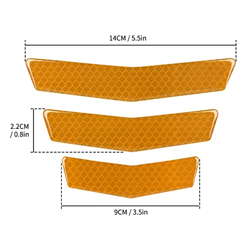 3 Pcs Front and Back Bumper Protector Strip Scratch Blocking Trace Reflective Sticker image 2