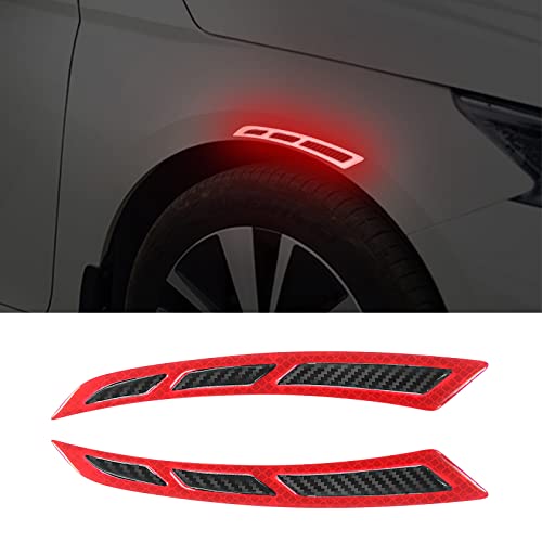 Car Blade Wheel Eyebrow Reflective Sticker Safety Warning Anti-Collision Strip Protection Sticker image 1