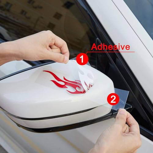 Flame Reflective Sticker for Car Flame Racing Sports Stripe Decal Vinyl Waterproof Decal Decoration for Car Body Vehicles 4 Pcs image 9