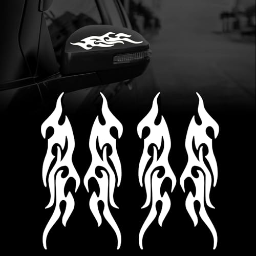 Flame Reflective Sticker for Car Flame Racing Sports Stripe Decal Vinyl Waterproof Decal Decoration for Car Body Vehicles 4 Pcs image 14