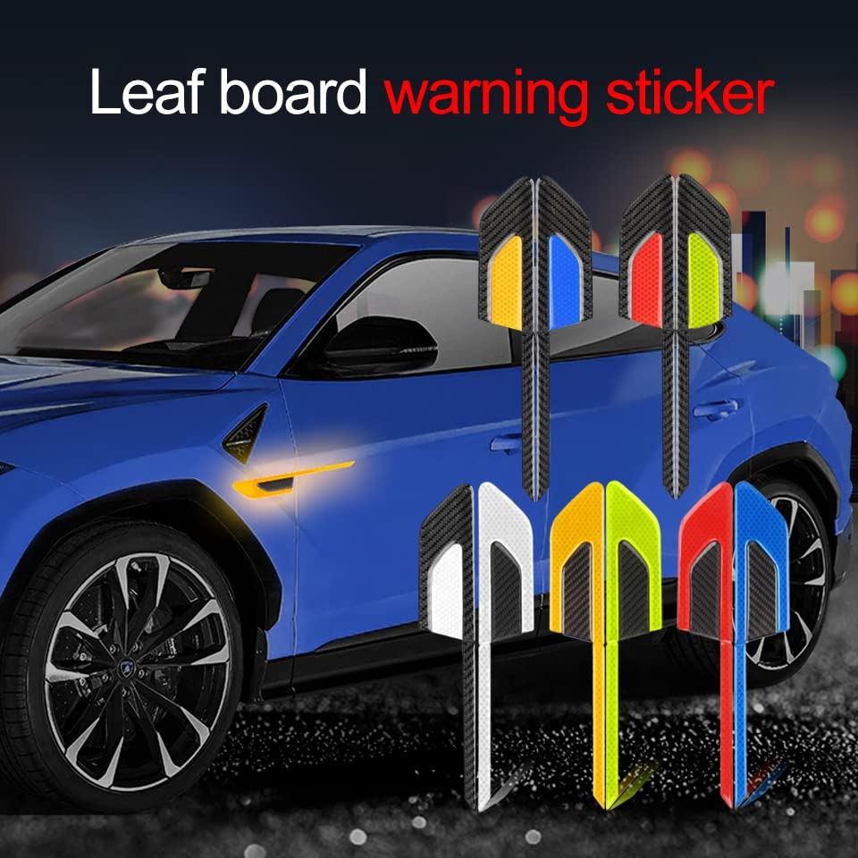 Car Side High Intensity Reflective Bumper Fender Safety Warning Sticker Night Visibility image 3