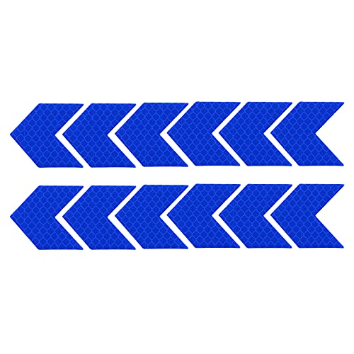 12 pcs Reflective Safety Warning Stripe Stickers Arrow Decals Car Trunk Rear Bumper Guard Body Stickers image 2