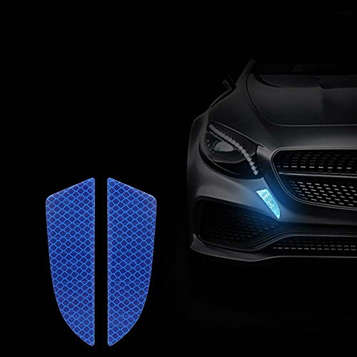 (4 Pcs) Car Front/Back Bumper Stickers Reflectors Protective Stickers Reflective Strip Warning Signs Car Styling Exterior Accessories Decoration image 5