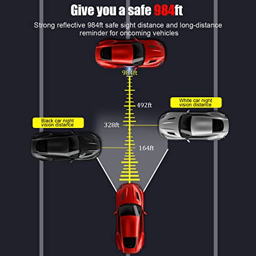 4PCS Car Door Handle Protector Reflective Stickers, 3D Car Door Handle Cup Scratches Protective Films, Night Visibility Safety Warning Decal image 5