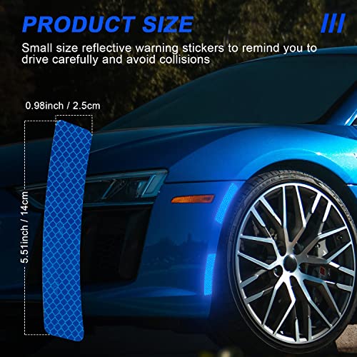 4 Pcs Car Reflective Trim Side Marker Stickers, Automotive Exterior Accessories Door Reflector Guard Wheel Well Arch, Side Bumper Fenders image 9