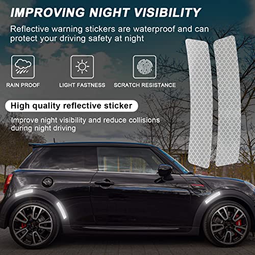 4 Pcs Car Reflective Trim Side Marker Stickers, Automotive Exterior Accessories Door Reflector Guard Wheel Well Arch, Side Bumper Fenders image 5