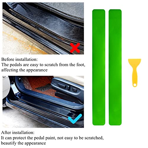 4Pcs 23.6Inch Car Door Sill Protector, Automotive Door Sill Scuff Plate Film Carbon Fiber Vinyl Wrap Stickers, Anti Scratch Entry Guard image 17